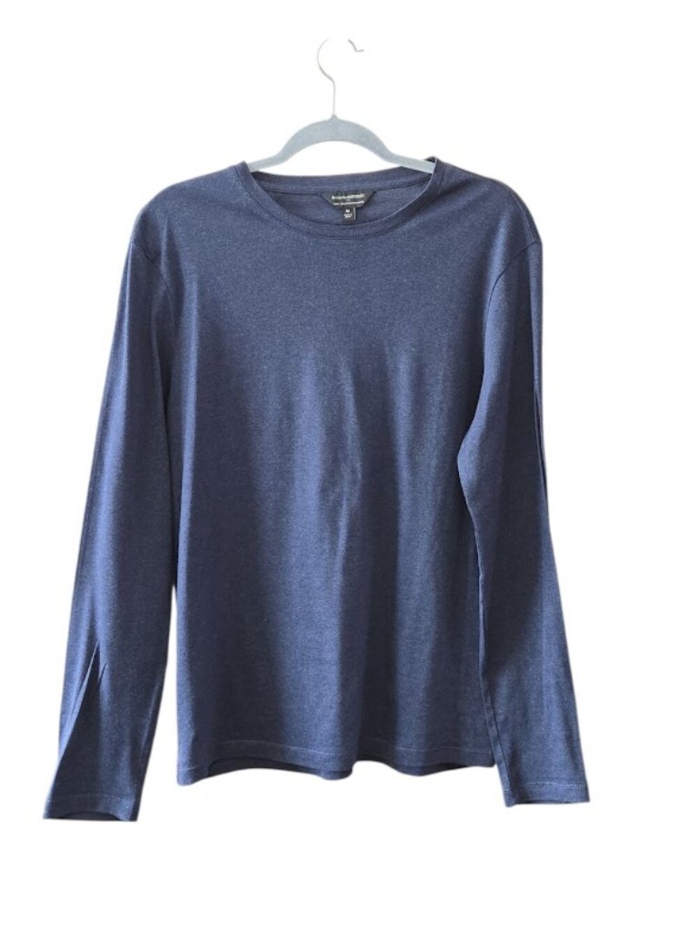 BANANA REPUBLIC Men's Luxe Touch Shirt M  Blue Long Sleeve Crew Neck Cotton EUC